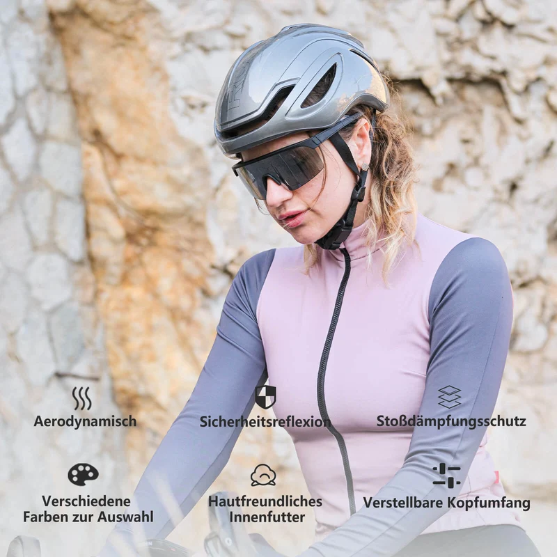 ROCKBROS Fahrradhelm 통합 Rennradhelm Magnetische Schnalle EPS+PC