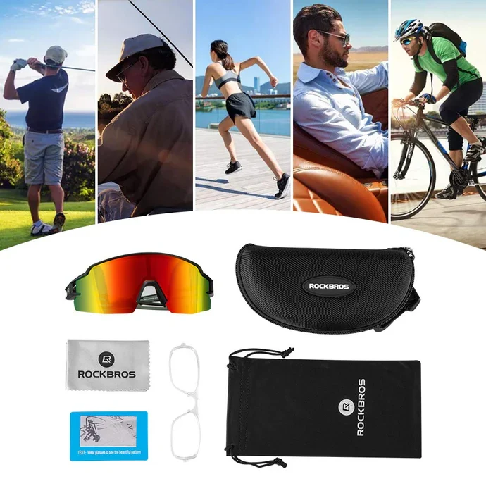 Polarized Cycling Sunglasses UV Protection Sports Eyewear