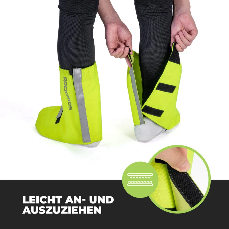 Fahrradüberschuhe Reflektierend Wasserdicht mit Klettverschluss