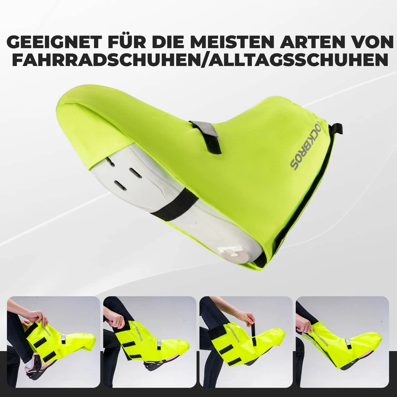 Fahrradüberschuhe Reflektierend Wasserdicht mit Klettverschluss
