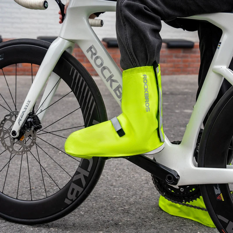 Fahrradüberschuhe Reflektierend Wasserdicht mit Klettverschluss