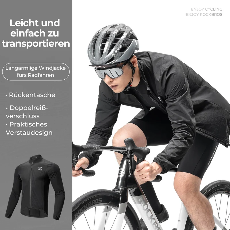 Herren Leichte Fahrradjacke Atmungsaktiv Frühling/Sommer