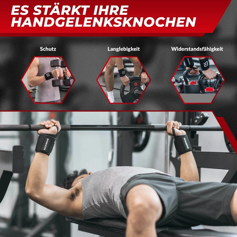 Handgelenkbandage 1 Paar Atmungsaktive Zughilfen fir Training & Fitness