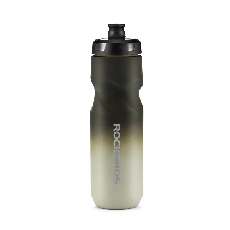 Bike Water Bottle with Soft-Touch Grip & Pull-Top Lid - 600/750ml