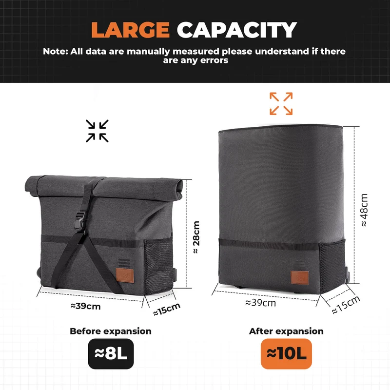 Folding Bike Handlebar Bag & Shoulder Bag - 8L
