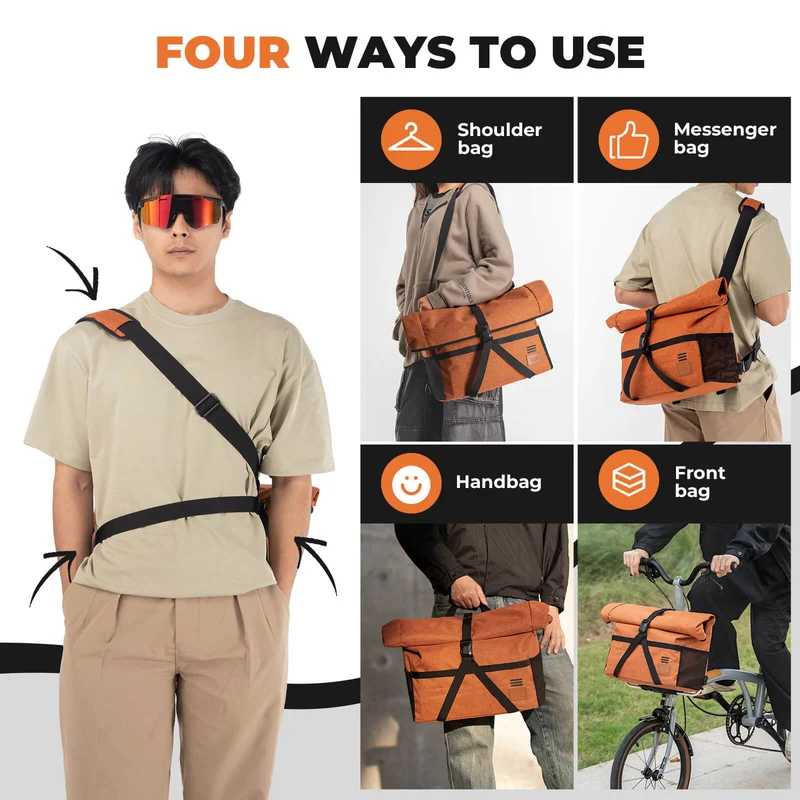 Folding Bike Handlebar Bag & Shoulder Bag - 8L