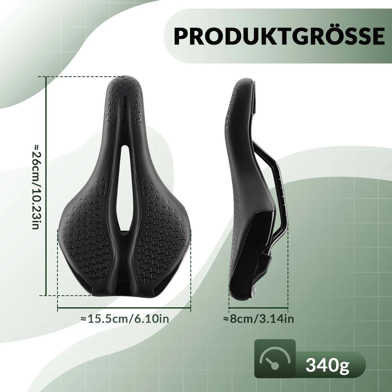 ROCKBROS Fahrradsattel Bequem Hohl Ergonomisch Fahrradsitz Anti-Rutsch