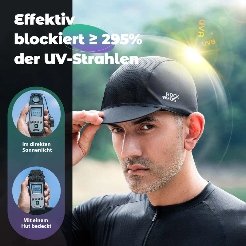 ROCKBROS Fahrrad Kappe Sommer Anti-Schweiß Leichte Radmütze Unisex