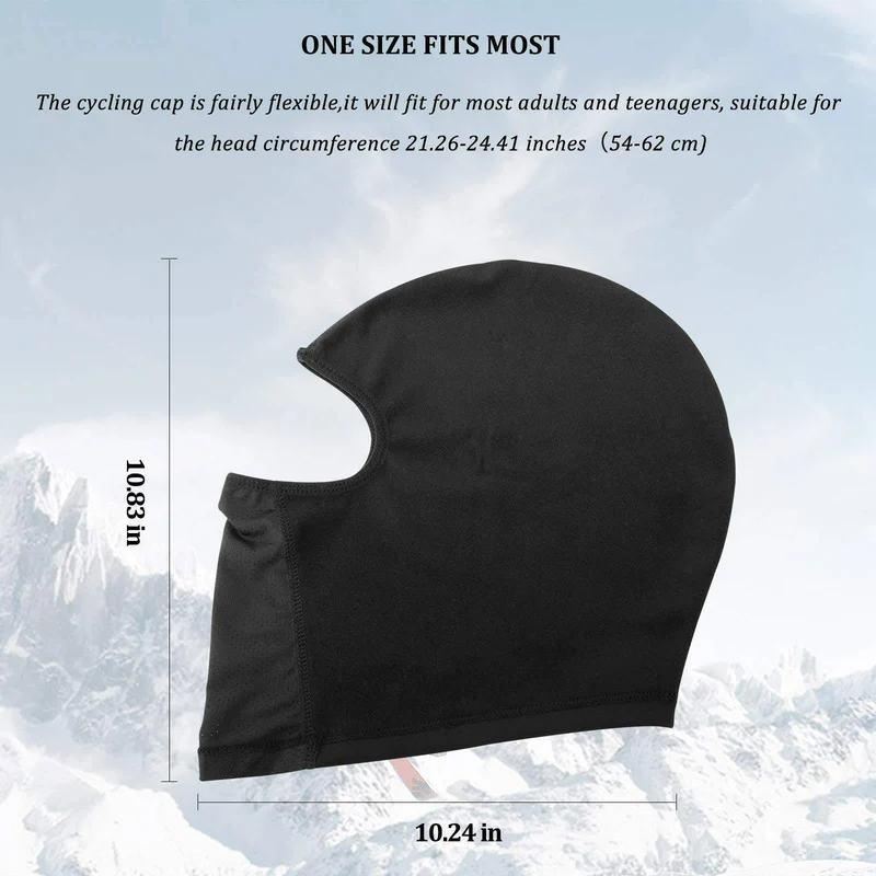 ROCKBROS Sturmhaube Warm Fahrrad Gesichtsmaske mit Brillenloch 54-62CM Unisex