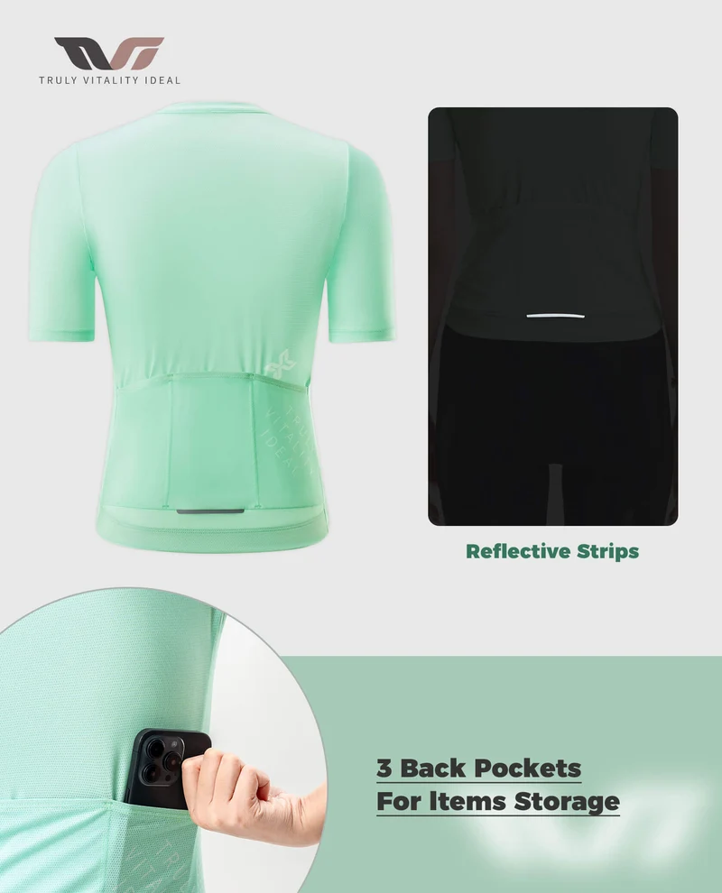 Women's TVI Solid Color Short-Sleeve Cycling Jersey