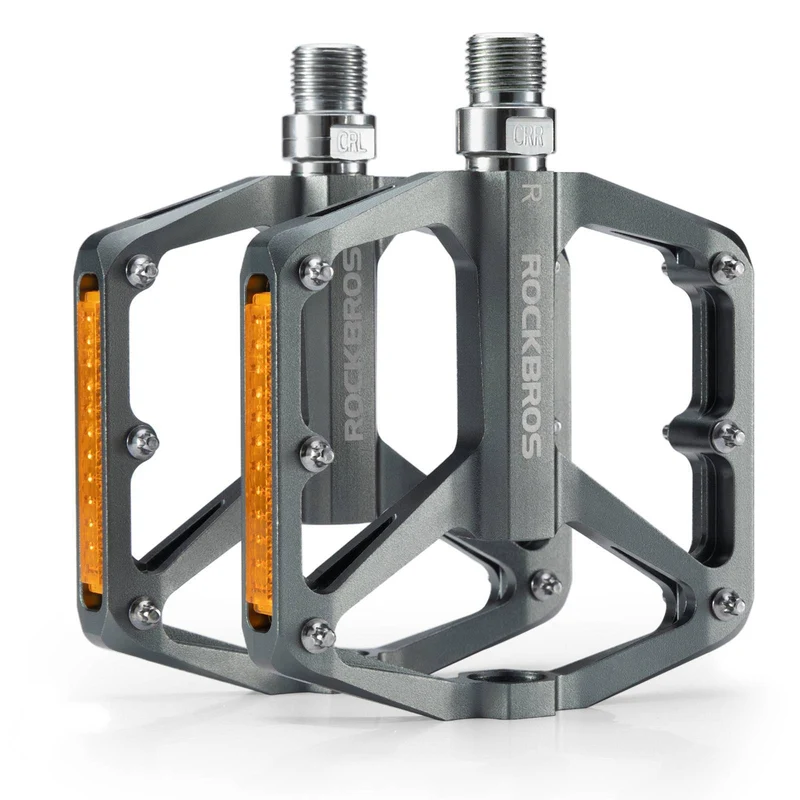 ROCKBROS Fahrradpedale mit Reflektoren aus Aluminiumlegierung 9/16 Zoll
