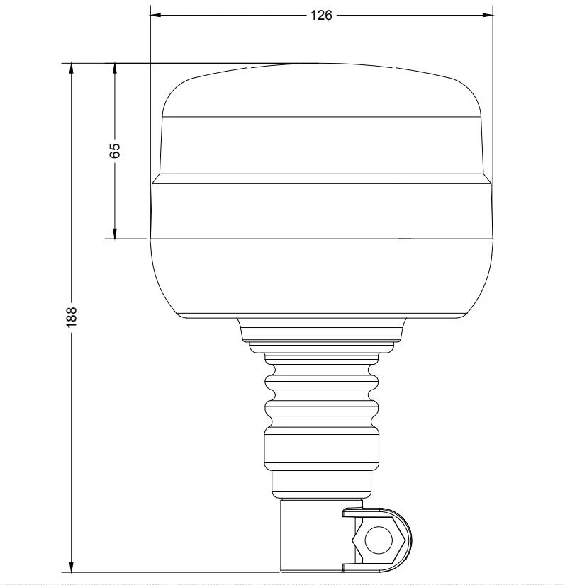 Kompakte LED-Warnleuchte mit einem Blinkmuster / Flexible DIN-Befestigung