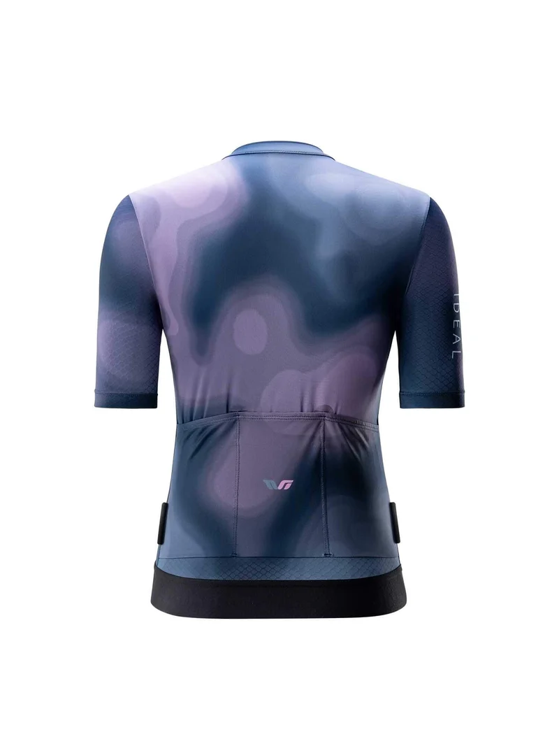 Women's TVI Short-Sleeve Cycling Jersey Gradient – Blue to Purple Gradient