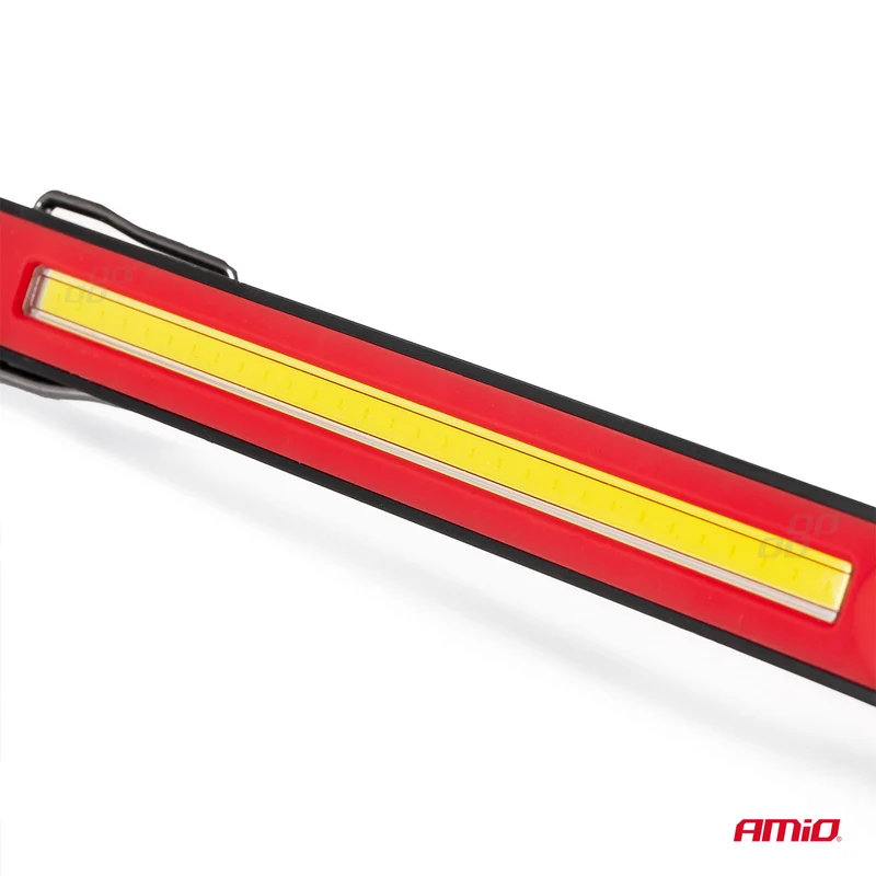Wiederaufladbare schlanke Taschenlampe mit Magnet und Haken