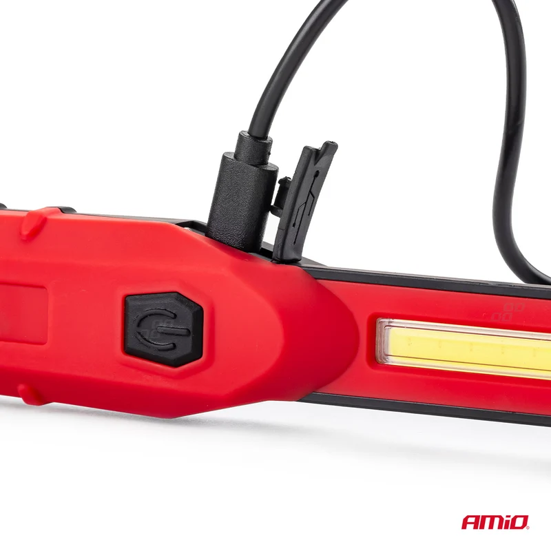 Wiederaufladbare schlanke Taschenlampe mit Magnet und Haken