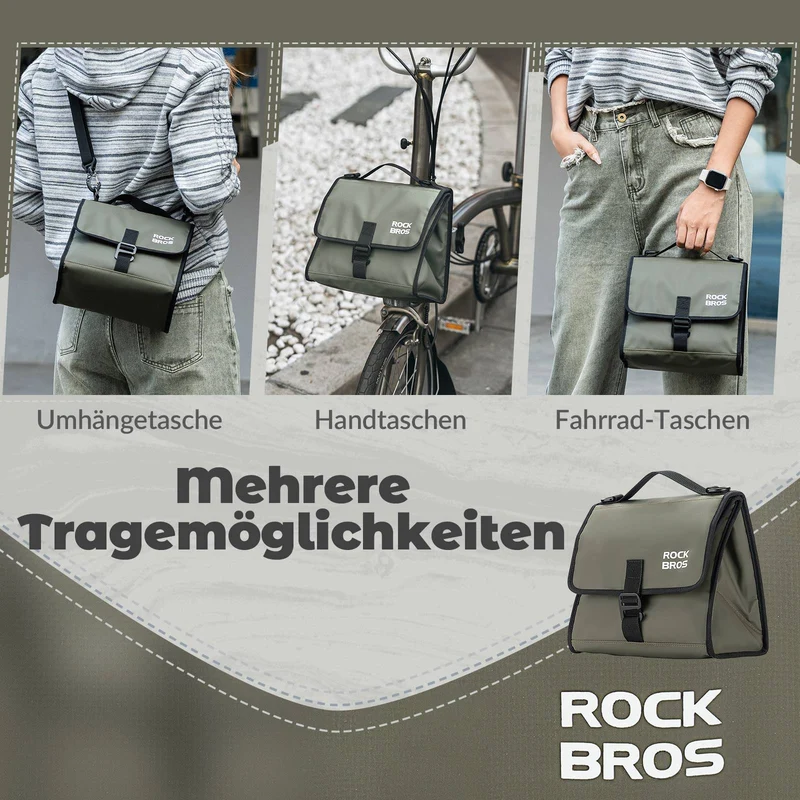 ROCKBROS Fahrradtasche Lenkertasche Fronttasche mit Schultergurt