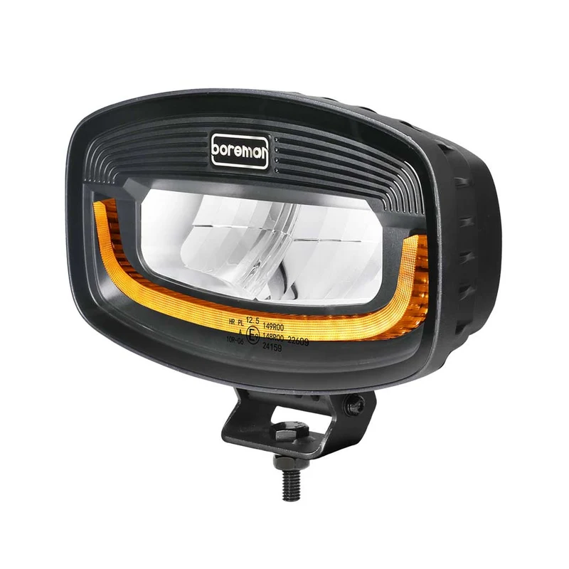 Boreman Phantom Dark LED Jumbo-Fahrscheinwerfer mit gelbem/weißem Positionslicht