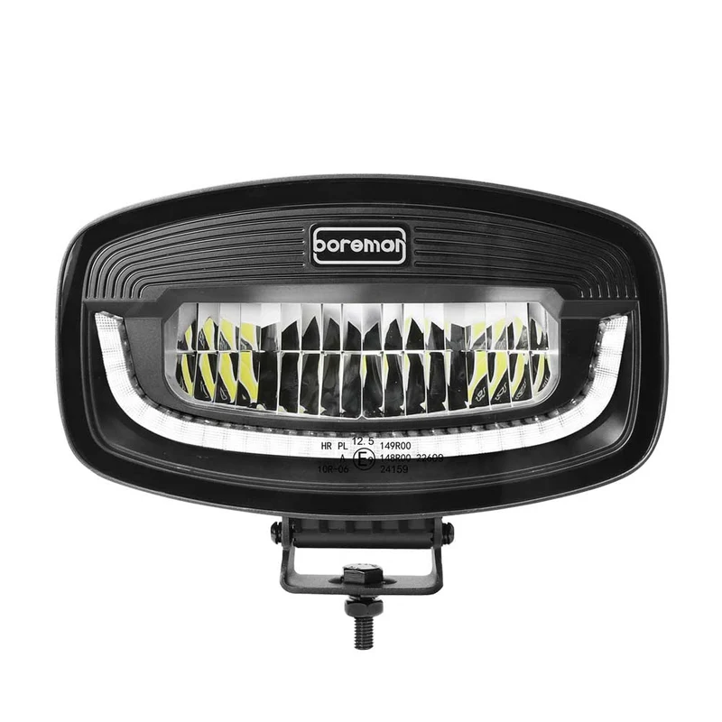 Boreman Phantom Dark LED Jumbo-Fahrscheinwerfer mit gelbem/weißem Positionslicht