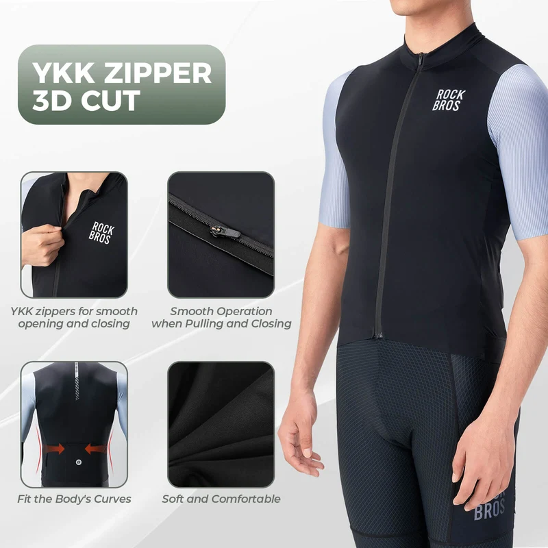 Men's Breathable Short-Sleeve Cycling Jersey