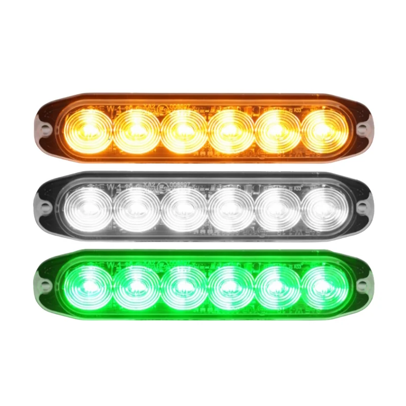 Kombiniertes LED-Blitzlicht / Grün, Weiß und Bernstein