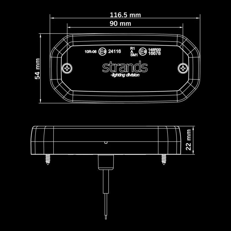 Strands FOR9T SCALE Markierungsleuchten in Weiß, Rot oder Bernstein