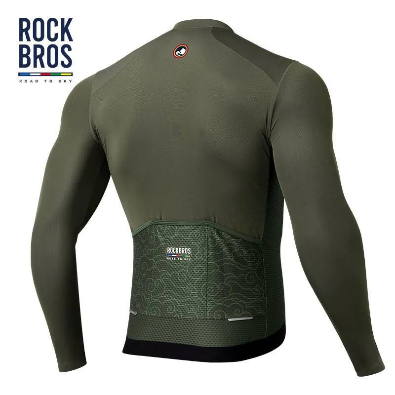 ROAD TO SKY Herren Langarm-Radtrikot Fahrrad Jersey für MTB & Rennrad