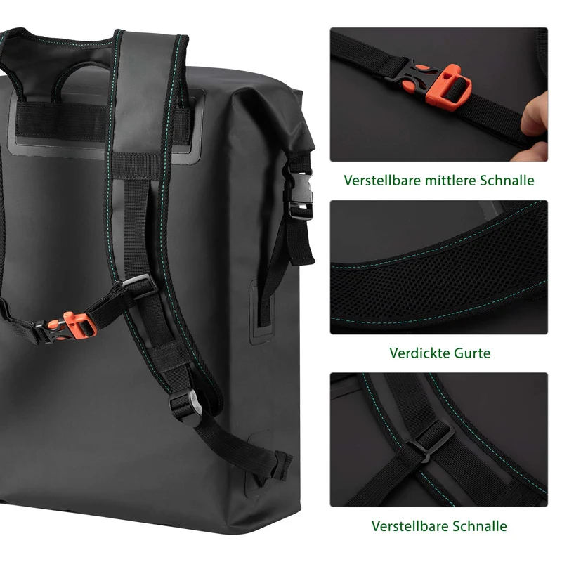 Dry Bag wasserdicht Reiserucksack mit Vordertasche 20L