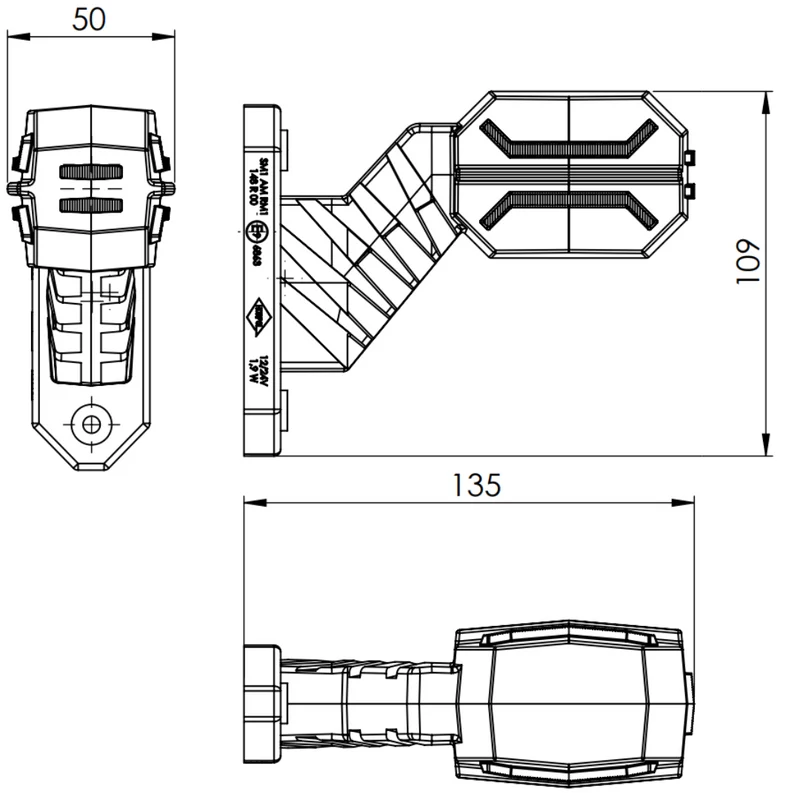 Dragon Outline Stalk Markierungsleuchten / Mittel 135mm