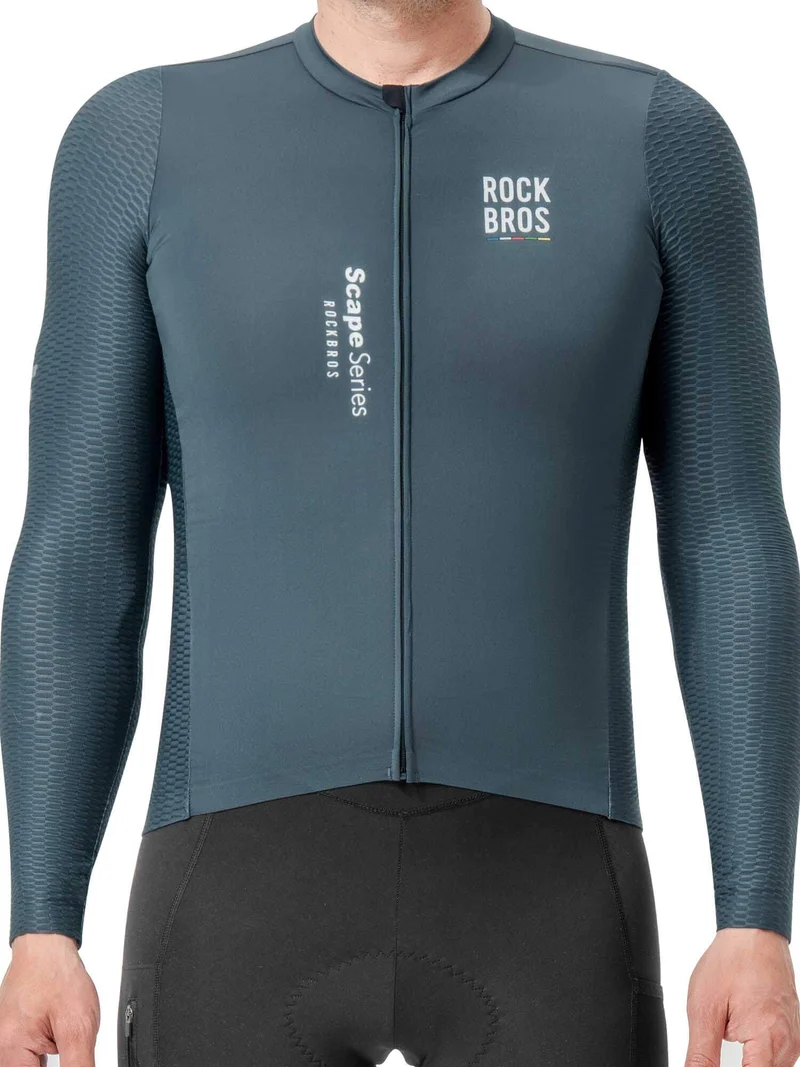 Men's ROAD-TO-SKY Quick-Dry Long-Sleeve Cycling Jersey