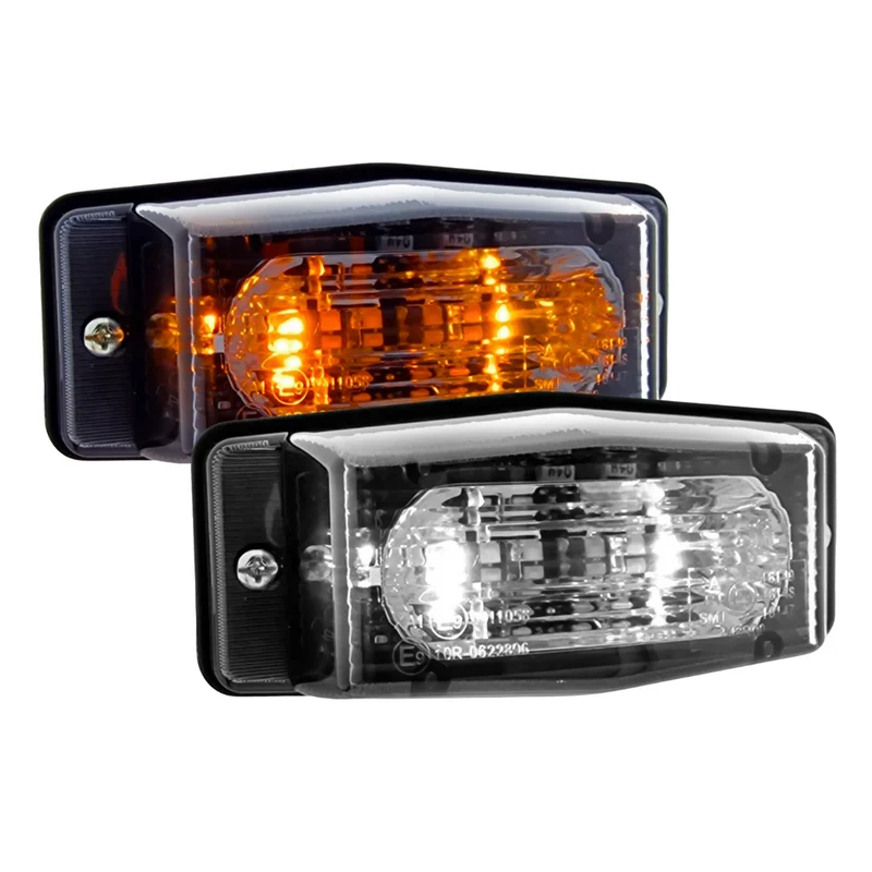 LED-Doppelbrennerlampe mit dunkel getönter Linse / zweifarbig