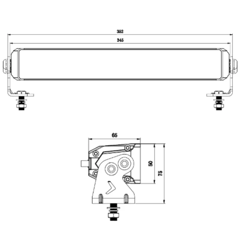 12" LED-Lichtleiste mit Stroboskop