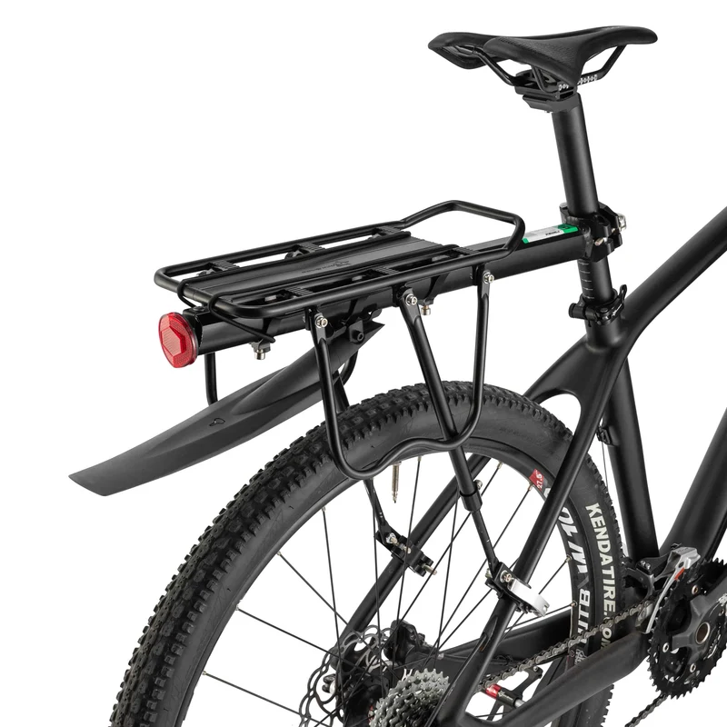 Rear Bicycle Cargo Rack with Mudguard Tool-Free Quick Install