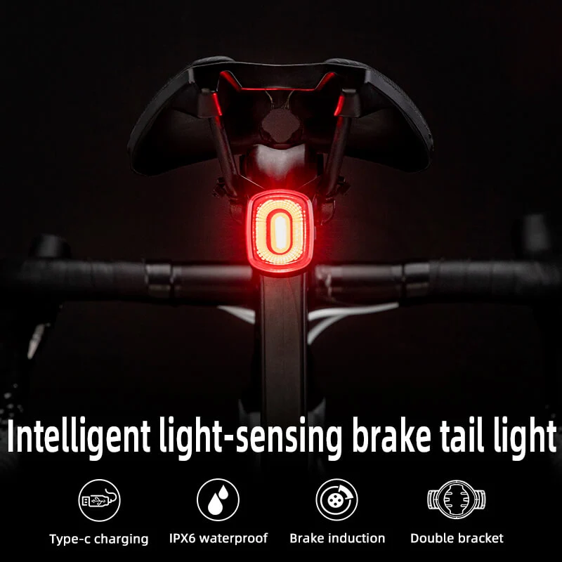 Q2S Smart Bike Tail Light Brake Sensing Bicycle Rear Lights