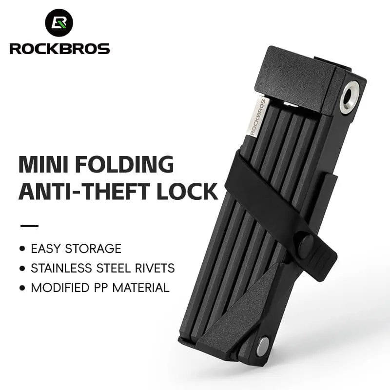 ROCKBROS Folding Bike Lock Key Type Anti-Theft Bicycle Lock