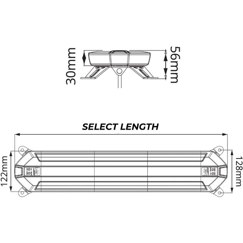 LAP Comet Dach-Leuchtbalken / Bernstein