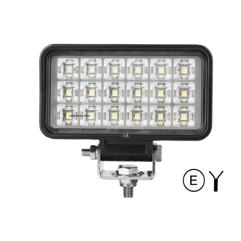 Rechteckige LED-Arbeitsleuchte mit Edelstahlhalterung / 18 W