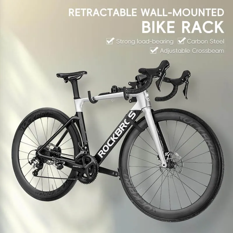 Retractable Wall-Mounted Bike Rack Space-Saving Bike Storage