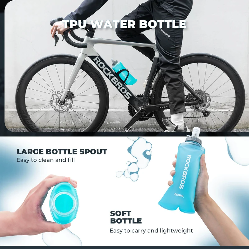 500ml Collapsible Water Bottle for Outdoor Use