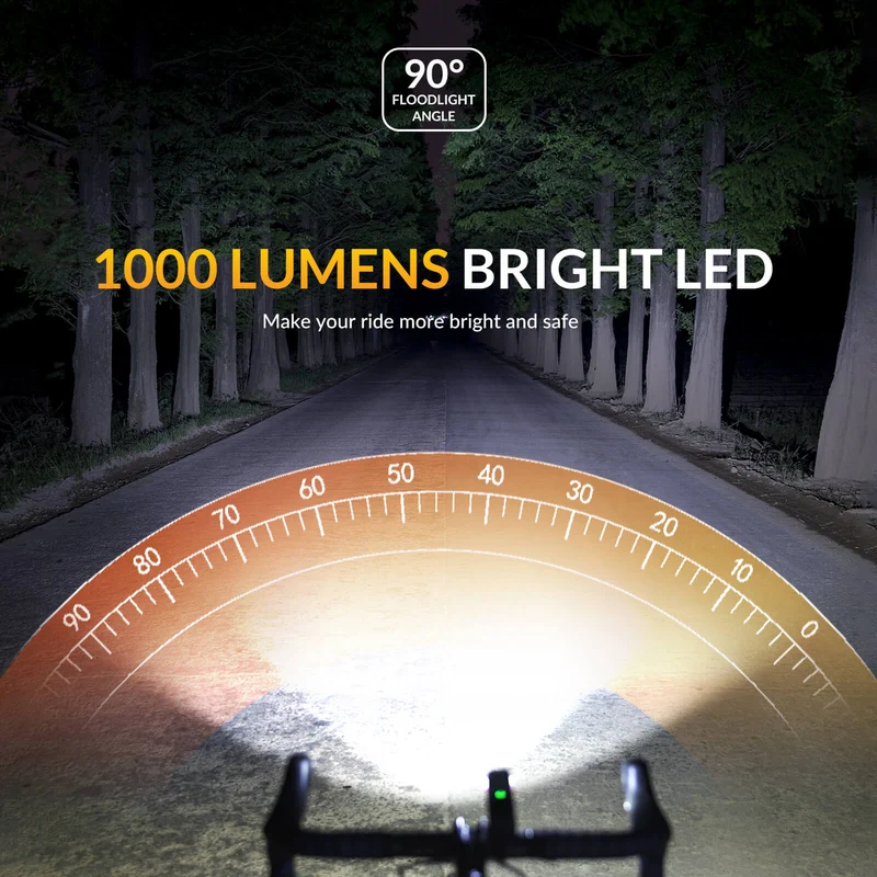 RHL1000 Bike Front Light Waterproof Bike Light