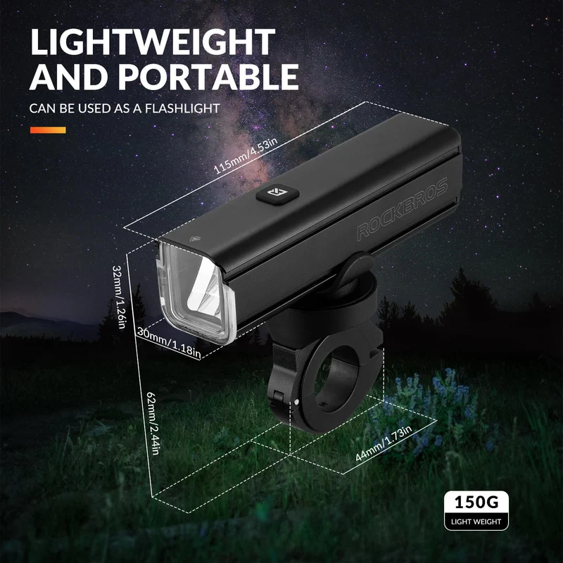 RHL1000 Bike Front Light Waterproof Bike Light