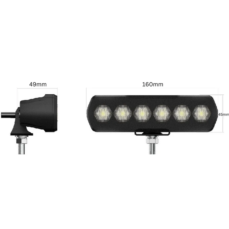 Schwarze LED-Arbeitsleuchte / 1400 Lumen