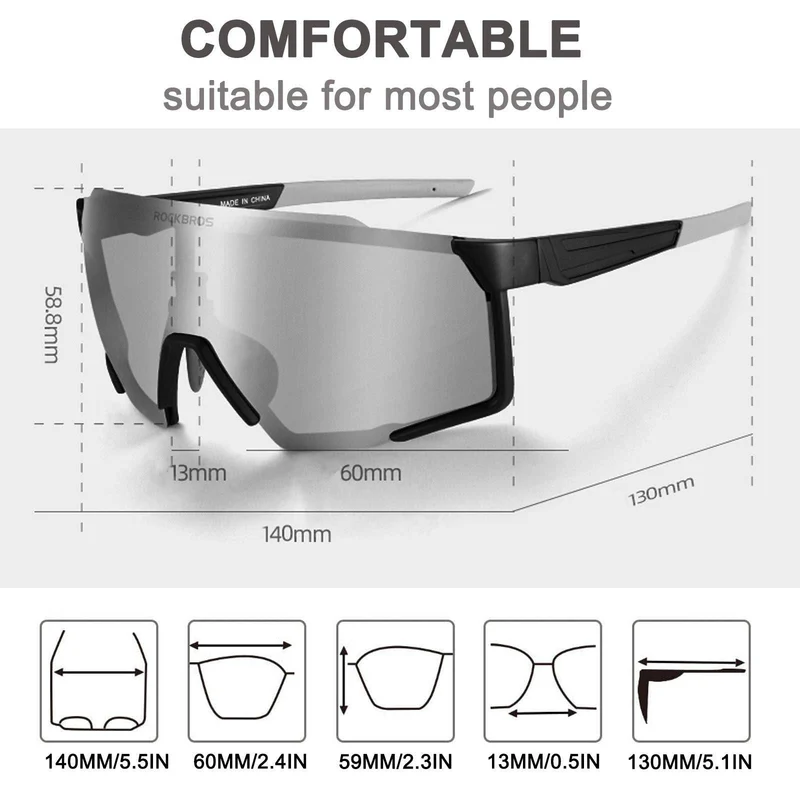 Schwarze Polarisierte Sonnenbrille für Outdoor-Sport