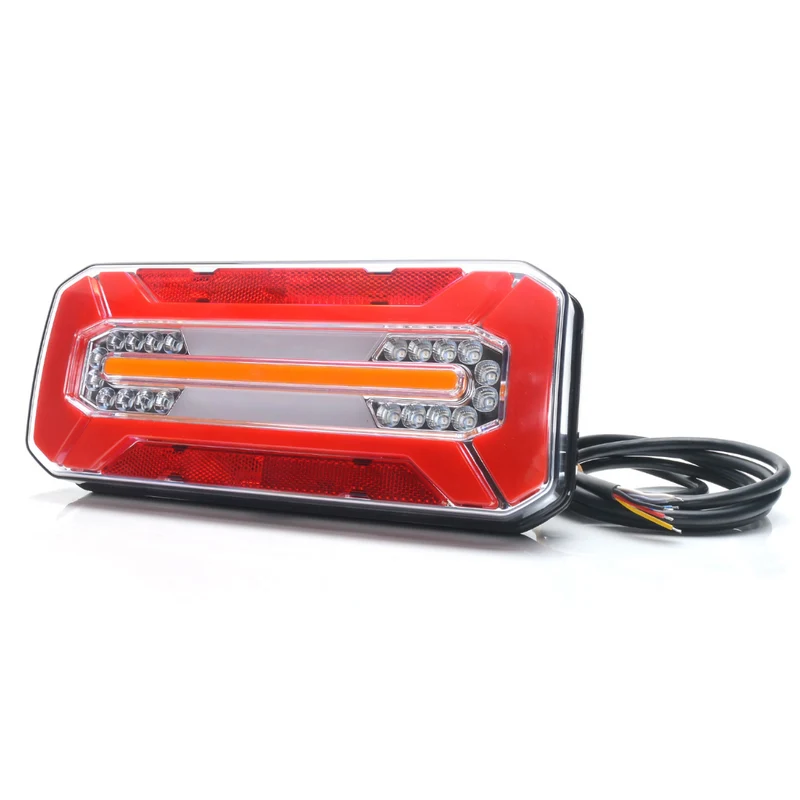 WAS W185DD S2 Großes rechteckiges Neon-Anhängerlicht mit dynamischem Blinker / 12"