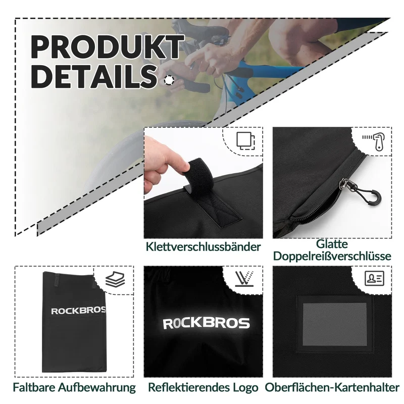 ROCKBROS Fahrrad Transporttasche Wasserdichte Tragetasche für Fahrräder bis 26 Zoll