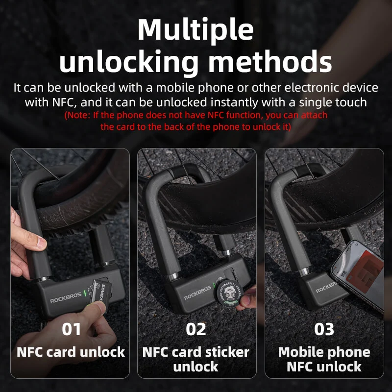 ROCKBROS Smart U-Lock NFC Bike Lock
