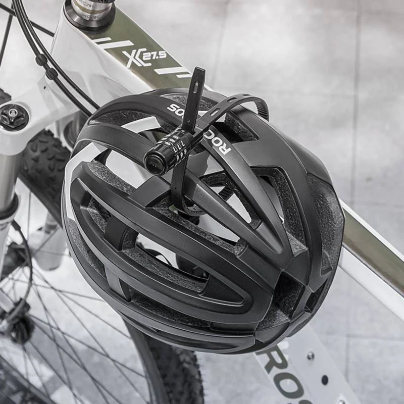 ROCKBROS Fahrradschloss Multifunktion mit Zahlencode Helmschloss