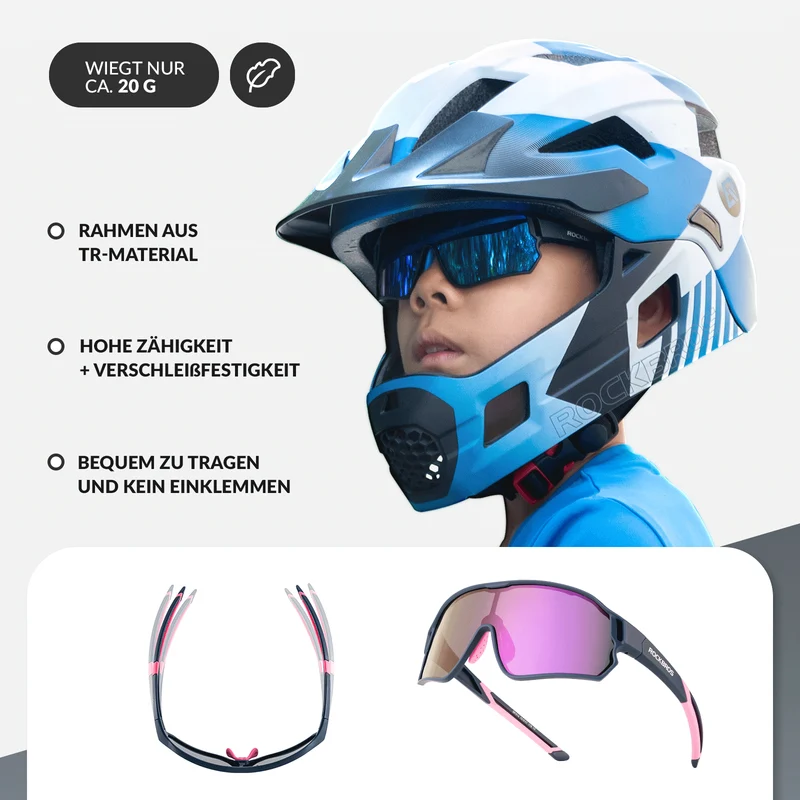 Polarisierte Kinder-Fahrradbrille mit UV400-Schutz