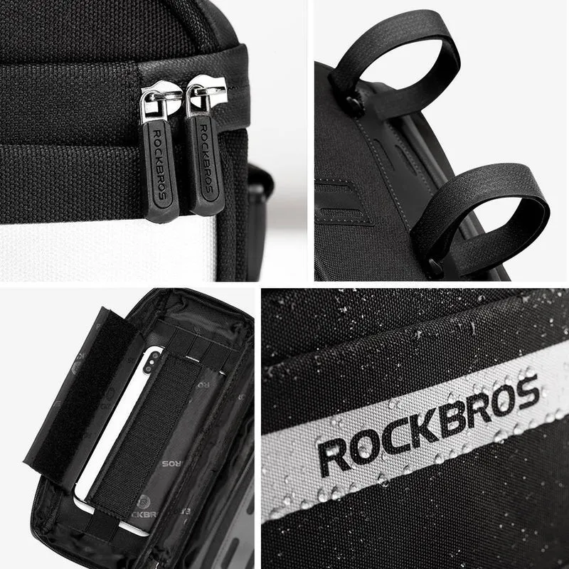 ROCKBROS multifunktional Fahrrad Lenkertasche mit PVC-Touchscreen und Schultergurt