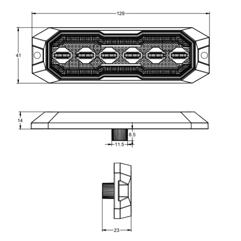 Torlok Black Hawk getöntes LED-Begrenzungslicht mit Stroboskopfunktion