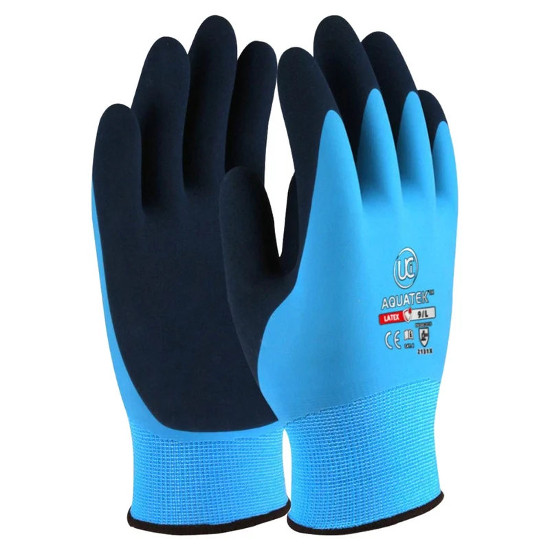 Doppelt beschichtete Latex-Arbeitshandschuhe / 5 Paar